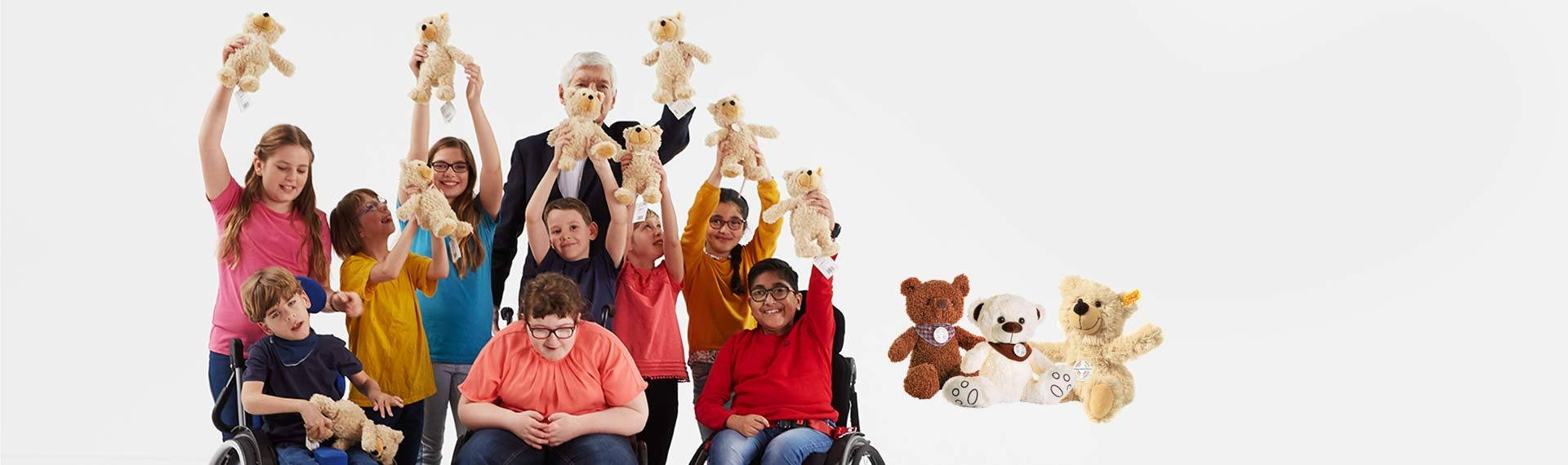 TEDDY kaufen und dabei Gutes tun! Der Verkaufserlös vom Plüschbär TEDDY geht zu 100 Prozent an die Andreas-Gärtner-Stiftung - Hilfe für Menschen mit geistiger Behinderung. jetzt TEDDY kaufen